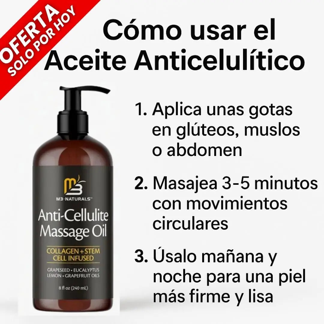 ANTICELULITIS OIL™: Aceite Anticelulitis con Células Madre y Colágeno Activo Tienda Colombia 🇨🇴