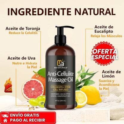 ANTICELULITIS OIL™: Aceite Anticelulitis con Células Madre y Colágeno Activo