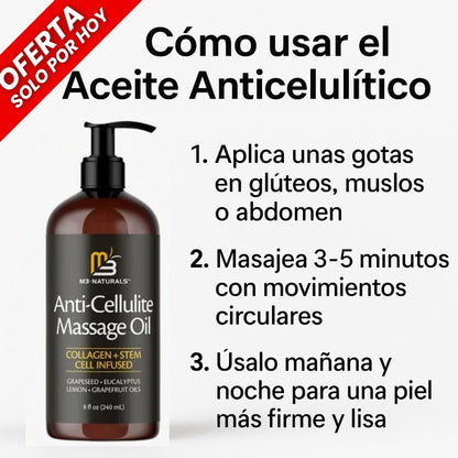 ANTICELULITIS OIL™: Aceite Anticelulitis con Células Madre y Colágeno Activo