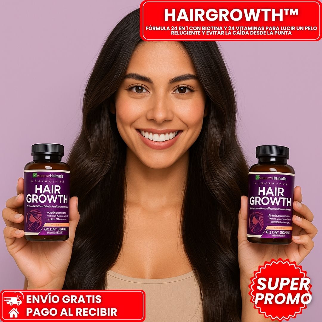 Hair Growth™ 24 en 1 I Tecnología americana para frenar la caída y hacer crecer tu cabello radiante