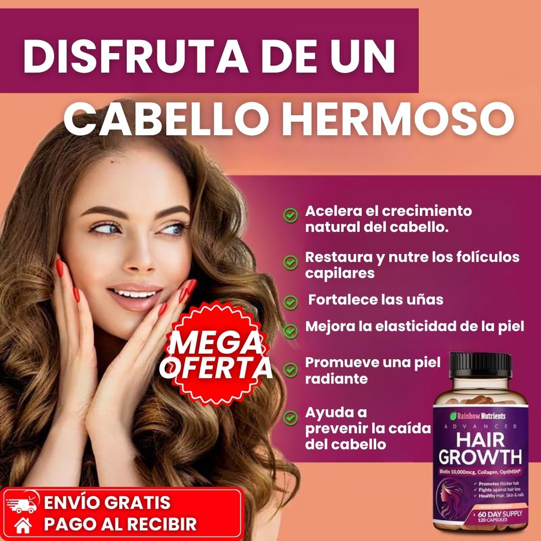 Hair Growth™ 24 en 1 I Tecnología americana para frenar la caída y hacer crecer tu cabello radiante