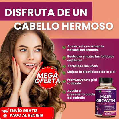 Hair Growth™ 24 en 1 I Tecnología americana para frenar la caída y hacer crecer tu cabello radiante