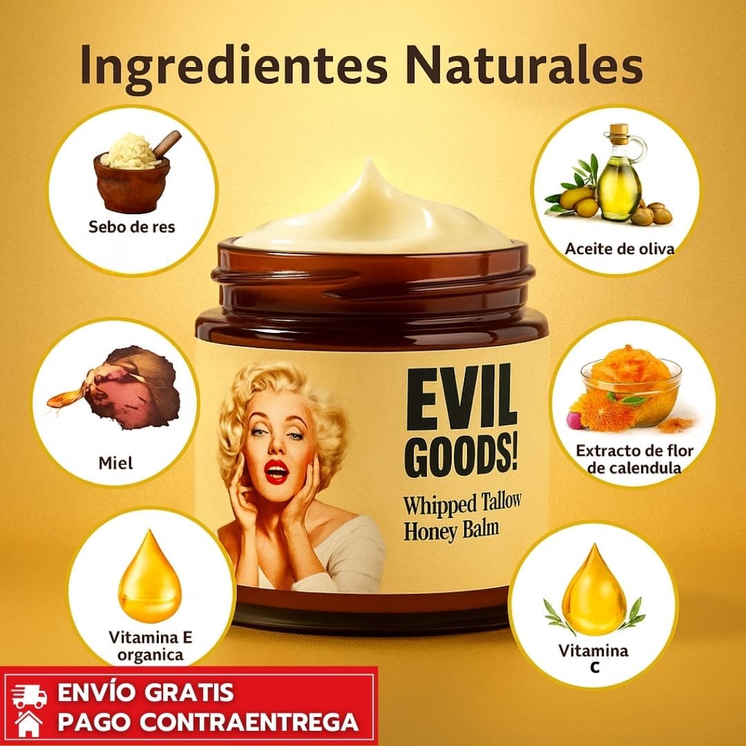 OFERTA 2X1 EVIL GOODS™: Sebo de res natural antiedad, elimina manchas y cicatrices Tienda Colombia 🇨🇴