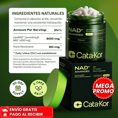 NAD+ RESVERATROL™ – Suplemento multivitaminico ANTIENVEJECIMIENTO