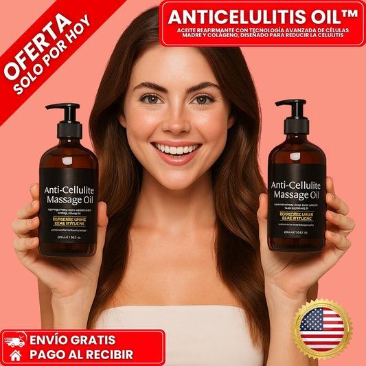 ANTICELULITIS OIL™: Aceite Anticelulitis con Células Madre y Colágeno Activo